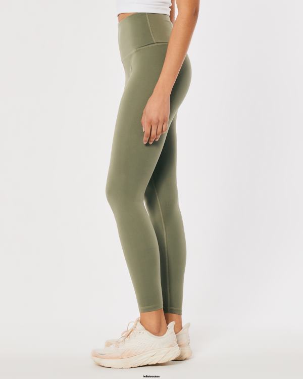 gilly hicks active recharge 7/8 legging taille haute femmes olive verte Hollister bas RRRJX737