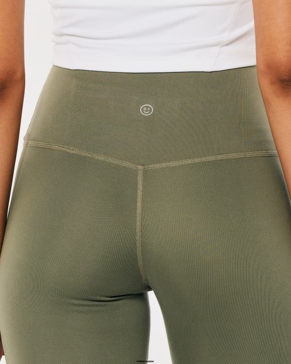 gilly hicks active recharge 7/8 legging taille haute femmes olive verte Hollister bas RRRJX737