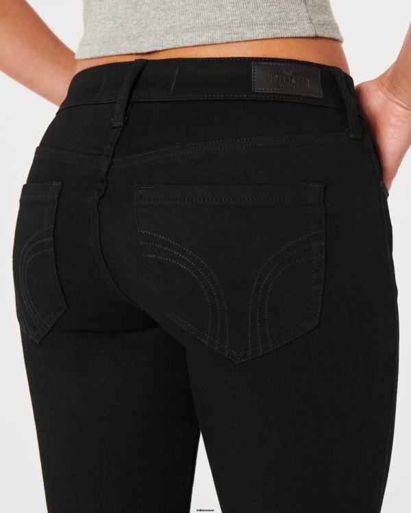 jean boot noir taille basse femmes noir Hollister bas RRRJX565