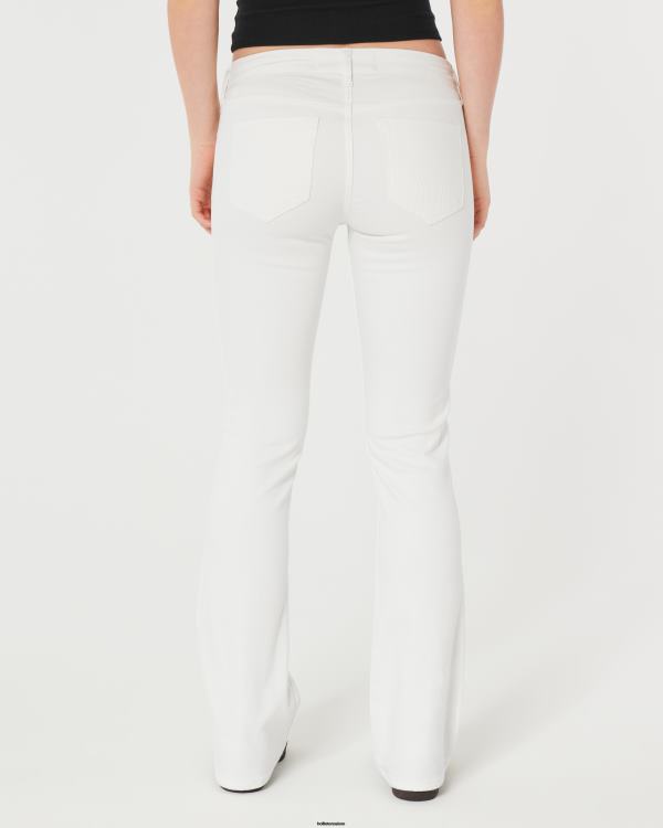 jean bootcut blanc taille basse femmes blanc Hollister bas RRRJX629