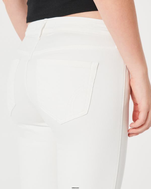 jean bootcut blanc taille basse femmes blanc Hollister bas RRRJX629