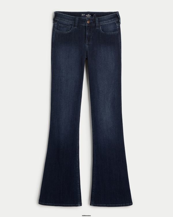 jean bootcut taille basse délavé foncé femmes lavage foncé Hollister bas RRRJX594