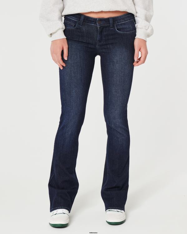 jean bootcut taille basse délavé foncé femmes lavage foncé Hollister bas RRRJX594