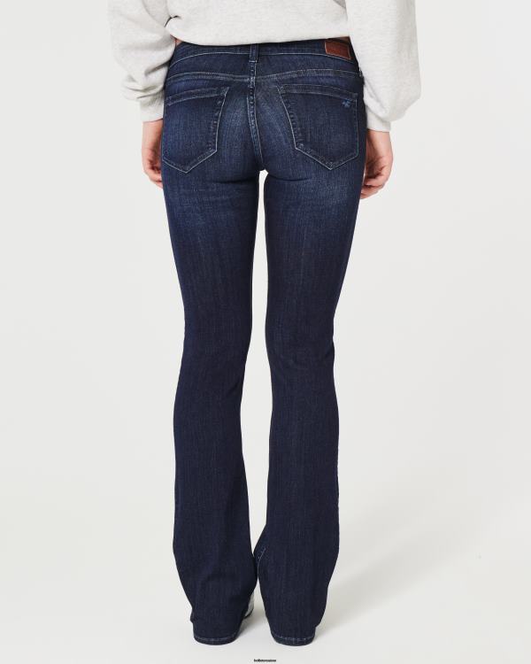jean bootcut taille basse délavé foncé femmes lavage foncé Hollister bas RRRJX594