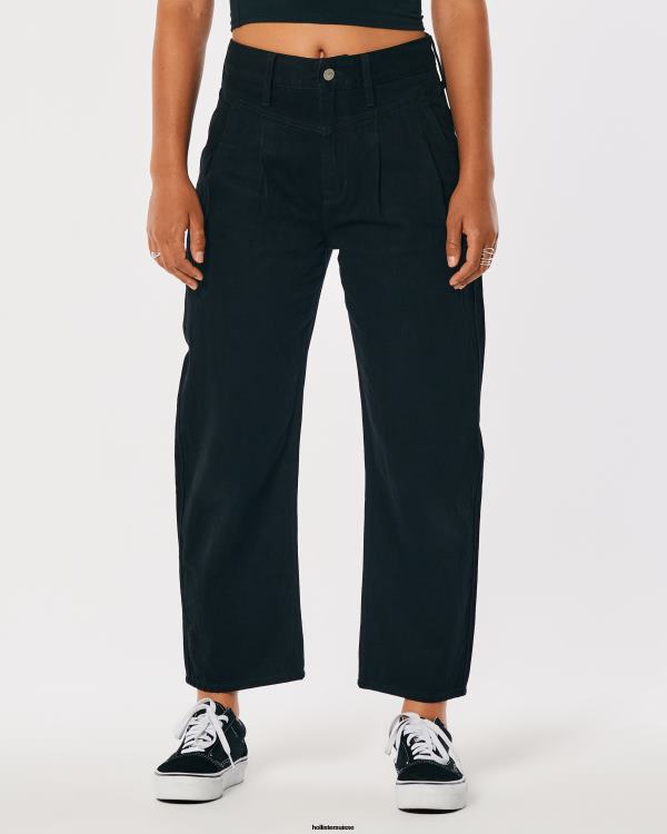 jean noir à taille haute femmes noir Hollister bas RRRJX706