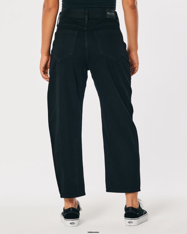 jean noir à taille haute femmes noir Hollister bas RRRJX706