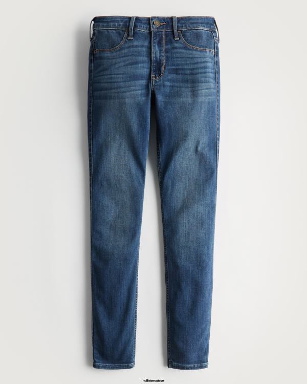 legging taille mi-haute en jean délavé foncé femmes lavage foncé Hollister bas RRRJX570