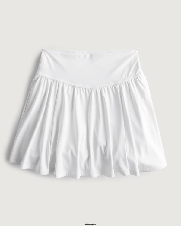 gilly hicks active energize jupe-short flottante à taille ultra haute femmes blanc Hollister bas RRRJX631