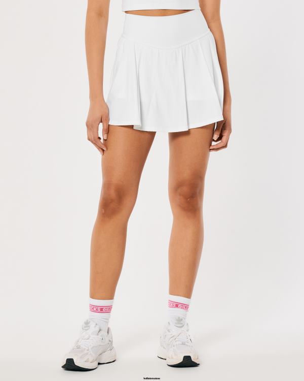 gilly hicks active energize jupe-short flottante à taille ultra haute femmes blanc Hollister bas RRRJX631