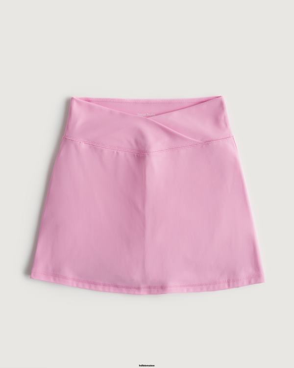 jupe-short à taille en V pour touristes sociaux femmes rose clair Hollister bas RRRJX759