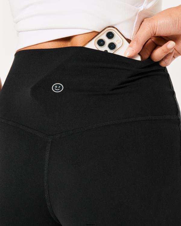 Gilly Hicks Active Recharge Mini Legging Flare femmes noir Hollister bas RRRJX758