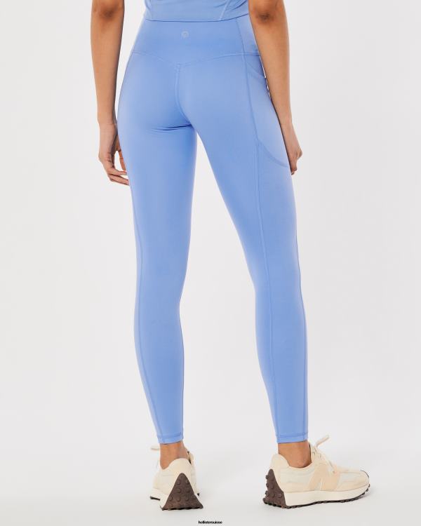 gilly hicks active recharge 7/8 legging taille haute avec poche femmes bleu Hollister bas RRRJX748