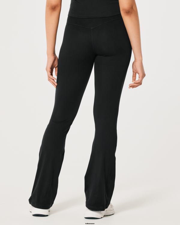 gilly hicks - legging évasé taille haute Active Recharge femmes noir Hollister bas RRRJX654