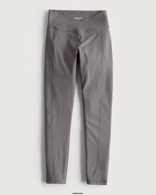 leggings à taille haute en V pour touristes sociaux femmes gris Hollister bas RRRJX766