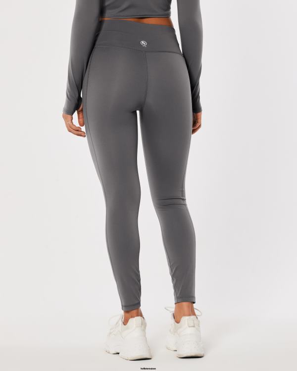 leggings à taille haute en V pour touristes sociaux femmes gris Hollister bas RRRJX766