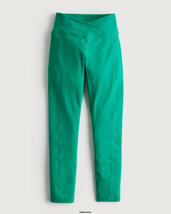 leggings à taille haute en V pour touristes sociaux femmes vert Hollister bas RRRJX769