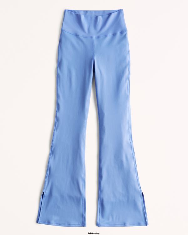 Gilly Hicks Active Recharge - Pantalon évasé taille haute à ourlet fendu femmes bleu Hollister bas RRRJX747