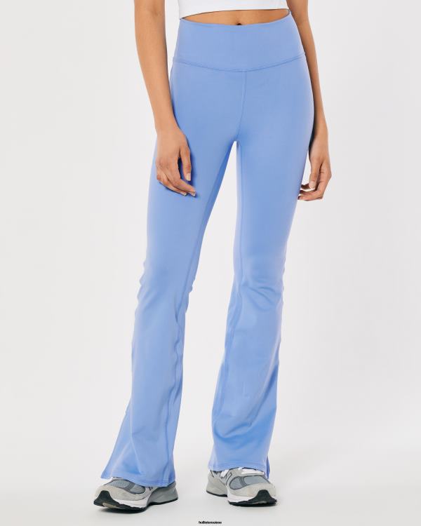 Gilly Hicks Active Recharge - Pantalon évasé taille haute à ourlet fendu femmes bleu Hollister bas RRRJX747
