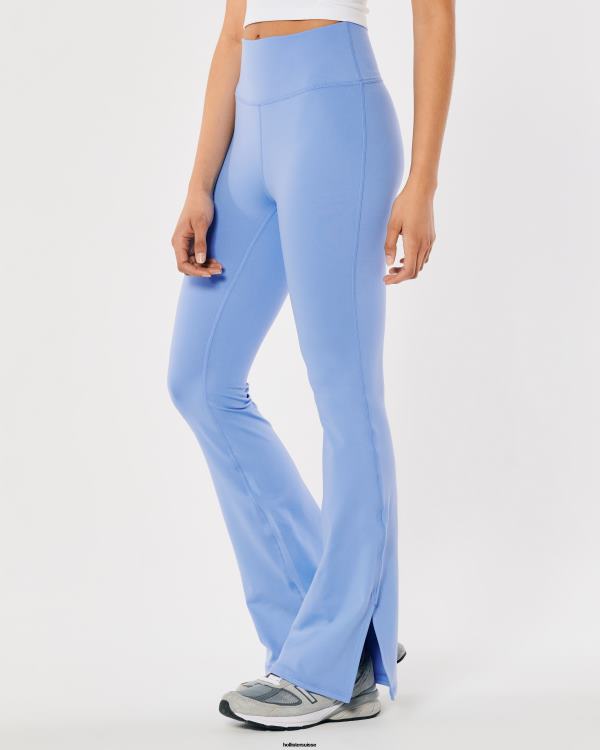 Gilly Hicks Active Recharge - Pantalon évasé taille haute à ourlet fendu femmes bleu Hollister bas RRRJX747