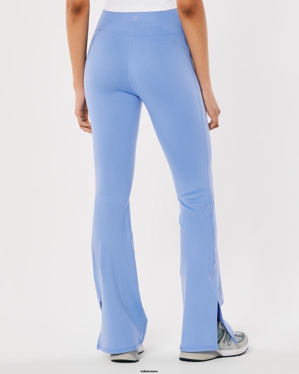 Gilly Hicks Active Recharge - Pantalon évasé taille haute à ourlet fendu femmes bleu Hollister bas RRRJX747