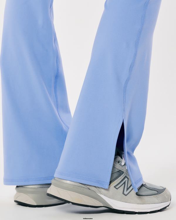 Gilly Hicks Active Recharge - Pantalon évasé taille haute à ourlet fendu femmes bleu Hollister bas RRRJX747