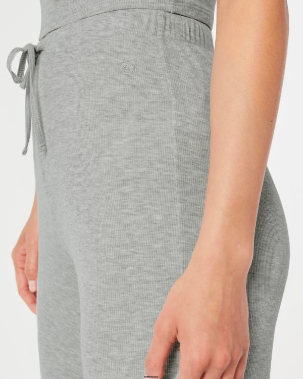 gilly hicks pantalon de nuit large côtelé en jersey femmes gris clair Hollister bas RRRJX697