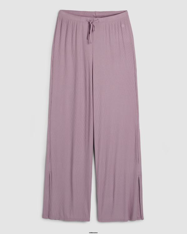 gilly hicks pantalon de nuit large côtelé en jersey femmes rose clair Hollister bas RRRJX784
