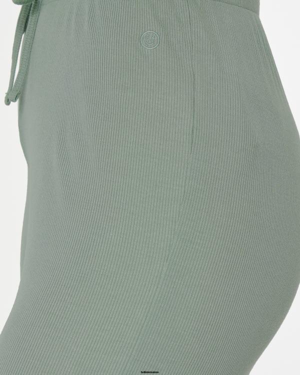 gilly hicks pantalon de nuit large côtelé en jersey femmes vert clair Hollister bas RRRJX709