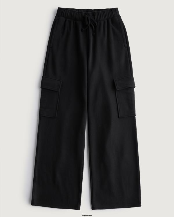 gilly hicks pantalon de survêtement cargo à jambe large active femmes noir Hollister bas RRRJX619