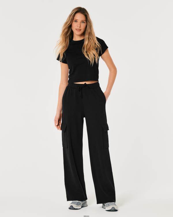gilly hicks pantalon de survêtement cargo à jambe large active femmes noir Hollister bas RRRJX619