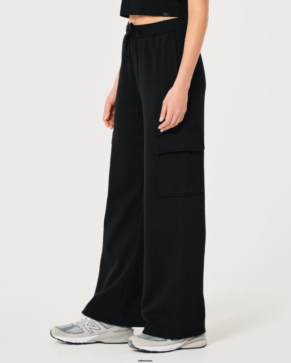 gilly hicks pantalon de survêtement cargo à jambe large active femmes noir Hollister bas RRRJX619