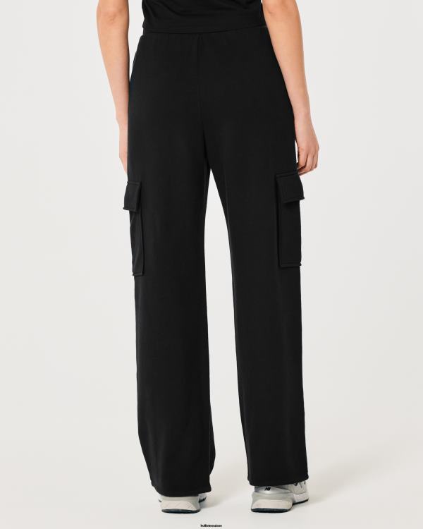 gilly hicks pantalon de survêtement cargo à jambe large active femmes noir Hollister bas RRRJX619