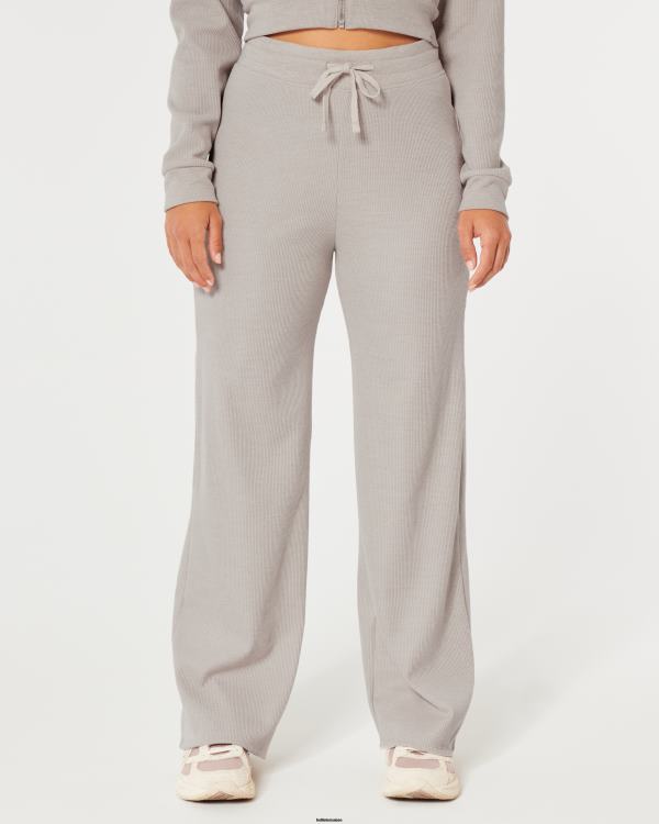 gilly hicks pantalon large confortable à micro-gaufres femmes beige Hollister bas RRRJX778