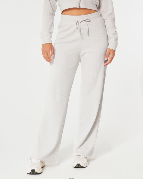 gilly hicks pantalon large confortable à micro-gaufres femmes blanc Hollister bas RRRJX779