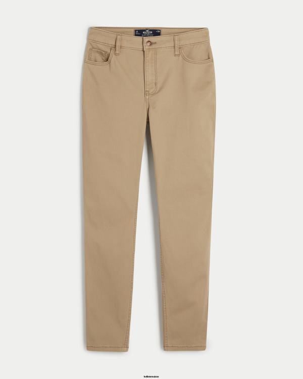 pantalon super skinny kaki à taille haute femmes kaki Hollister bas RRRJX468