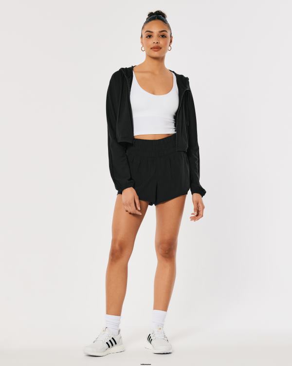 gilly hicks active energize short actif 2-en-1 taille ultra haute 3\'\' femmes noir Hollister bas RRRJX547