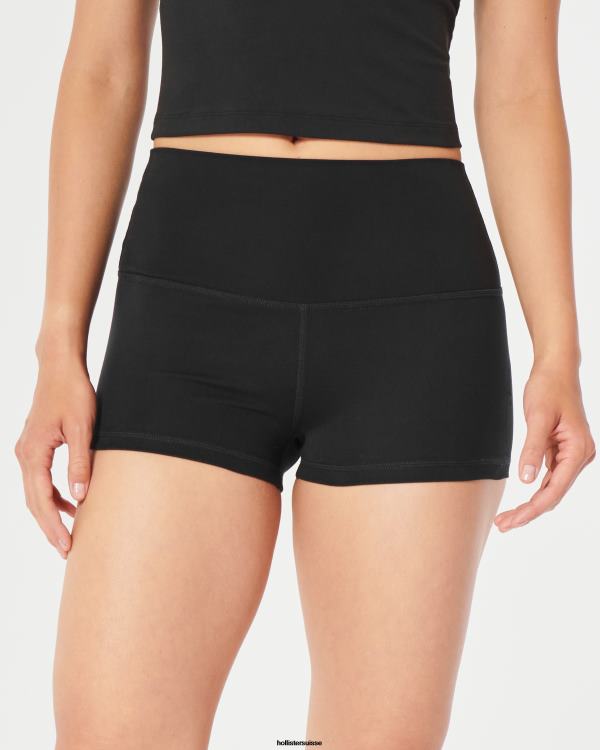 gilly hicks active recharge short taille haute 2\'\' femmes noir Hollister bas RRRJX668