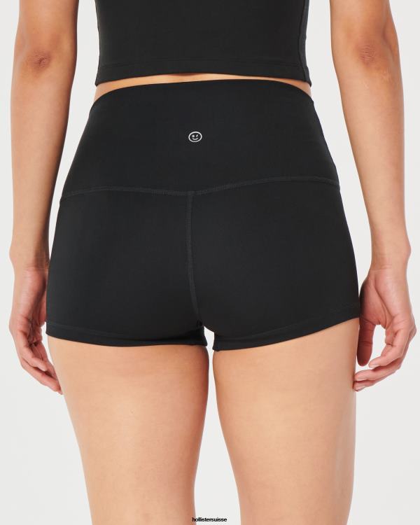 gilly hicks active recharge short taille haute 2\'\' femmes noir Hollister bas RRRJX668