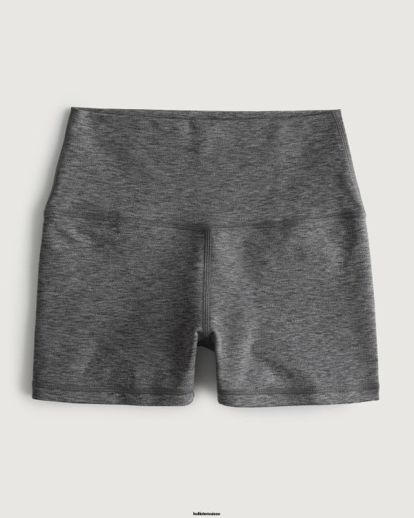 gilly hicks active recharge taille haute shorty 3'' femmes gris chiné foncé Hollister bas RRRJX625
