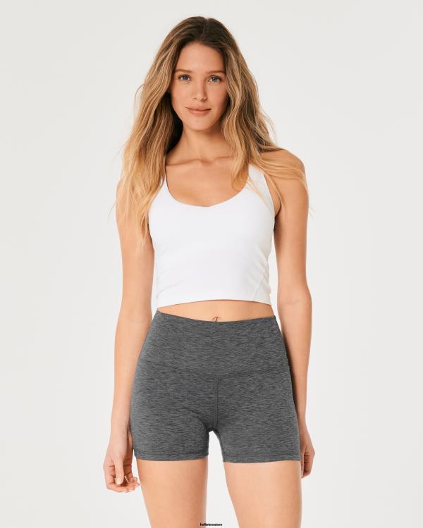 gilly hicks active recharge taille haute shorty 3\'\' femmes gris chiné foncé Hollister bas RRRJX625