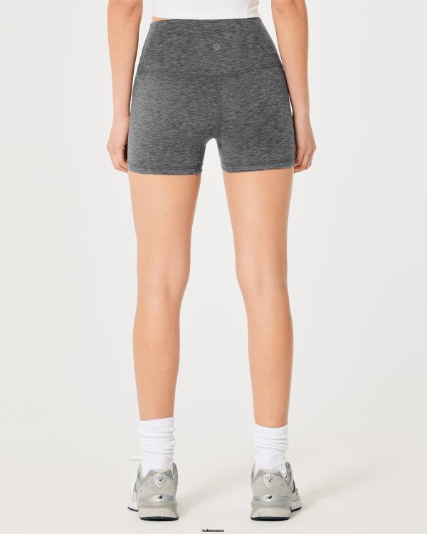 gilly hicks active recharge taille haute shorty 3\'\' femmes gris chiné foncé Hollister bas RRRJX625