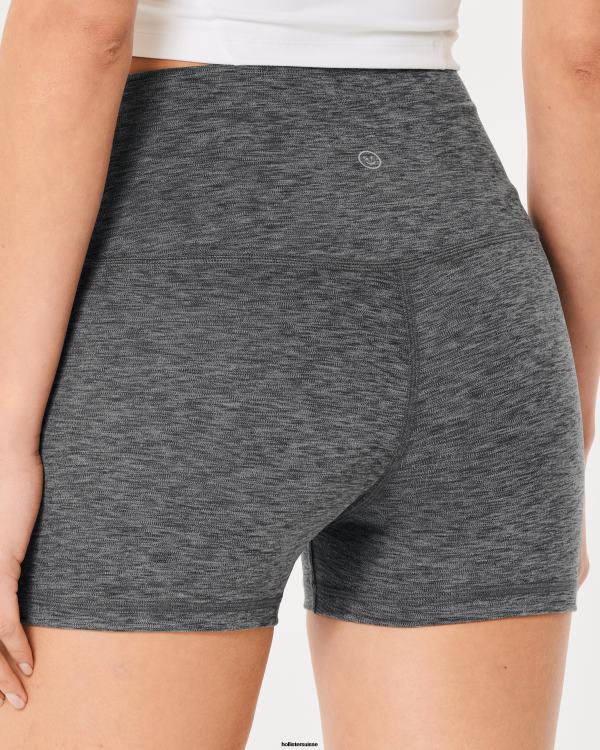 gilly hicks active recharge taille haute shorty 3\'\' femmes gris chiné foncé Hollister bas RRRJX625