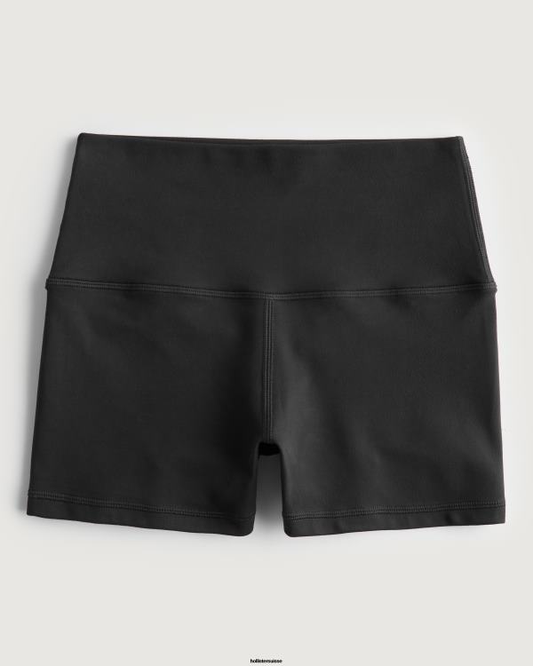 gilly hicks active recharge taille haute shorty 3'' femmes noir Hollister bas RRRJX505