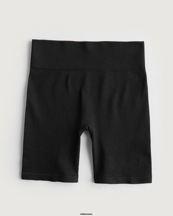 gilly hicks active short de vélo taille haute sans coutures 7'' femmes noir Hollister bas RRRJX498