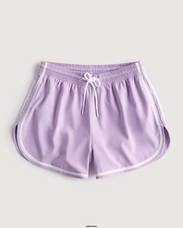 gilly hicks short actif 3'' femmes lavande Hollister bas RRRJX768