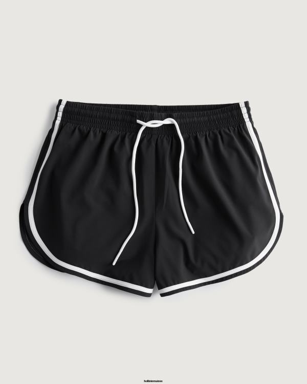 gilly hicks short actif 3'' femmes noir Hollister bas RRRJX644