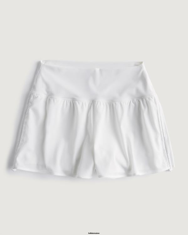 gilly hicks short actif avec cordon de serrage latéral actif 3'' femmes blanc Hollister bas RRRJX773