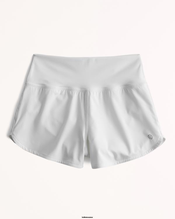 gilly hicks short actif doublé actif 3'' femmes blanc Hollister bas RRRJX664