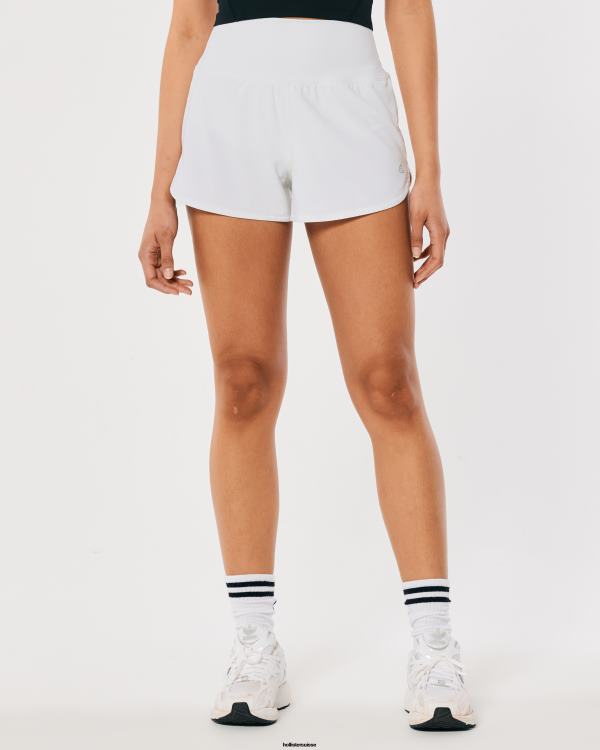 gilly hicks short actif doublé actif 3\'\' femmes blanc Hollister bas RRRJX664