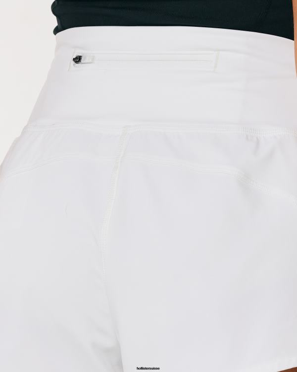 gilly hicks short actif doublé actif 3\'\' femmes blanc Hollister bas RRRJX664